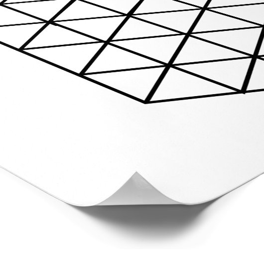 Geometrische 3-D Cube Thunder_Cove Poster (Hoek)