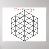Geometrische 3-D Cube Thunder_Cove Poster (Voorkant)