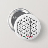 Geometrische 3-D Cube Thunder_Cove Ronde Button 5,7 Cm (Voorkant /achterkant)