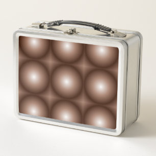 Geometrische 3D Cirkel Donkerbruin Mocha Mousse Wi