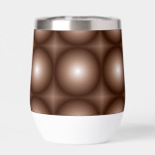 Geometrische 3D Cirkel Donkerbruin Mocha Mousse Wi (Achterkant)
