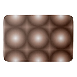 Geometrische 3D Cirkel Donkerbruin Mocha Mousse Wi Badmat