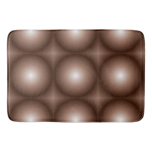 Geometrische 3D Cirkel Donkerbruin Mocha Mousse Wi Badmat (Voorkant)