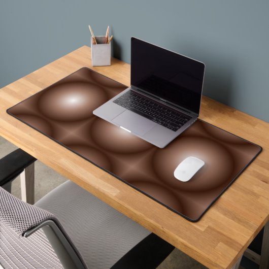 Geometrische 3D Cirkel Donkerbruin Mocha Mousse Wi Bureaumat (Kantoor 2)