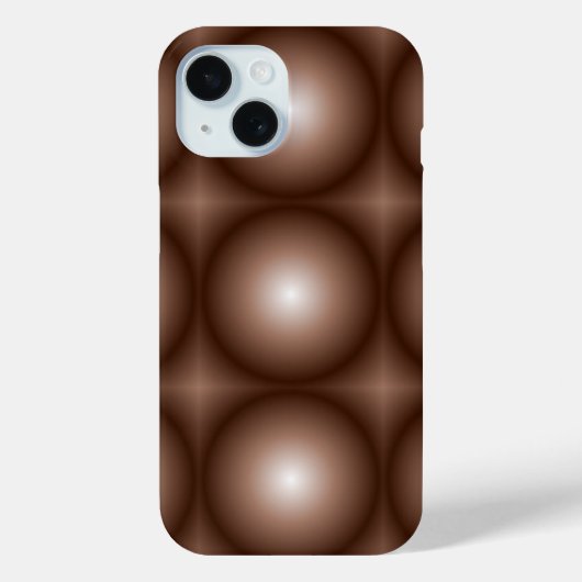 Geometrische 3D Cirkel Donkerbruin Mocha Mousse Wi Case-Mate iPhone Case (Achterkant)