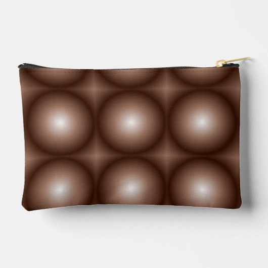 Geometrische 3D Cirkel Donkerbruin Mocha Mousse Wi Etui (Achterkant)