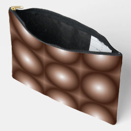 Geometrische 3D Cirkel Donkerbruin Mocha Mousse Wi Etui