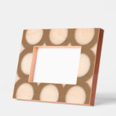 Geometrische 3D Cirkel Donkerbruin Mocha Mousse Wi Gegraveerde Lijstjes (Links)