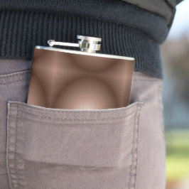 Geometrische 3D Cirkel Donkerbruin Mocha Mousse Wi Heupfles