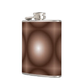 Geometrische 3D Cirkel Donkerbruin Mocha Mousse Wi Heupfles (Links)