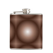 Geometrische 3D Cirkel Donkerbruin Mocha Mousse Wi Heupfles (Voorkant)