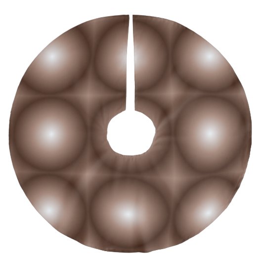 Geometrische 3D Cirkel Donkerbruin Mocha Mousse Wi Kerstboom Rok (Voorkant)
