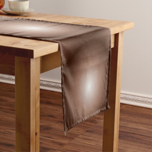 Geometrische 3D Cirkel Donkerbruin Mocha Mousse Wi Korte Tafelloper (Voorbeeld)