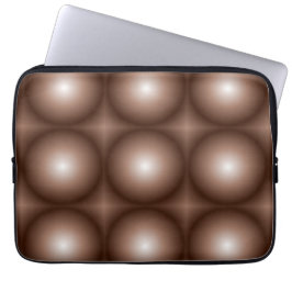 Geometrische 3D Cirkel Donkerbruin Mocha Mousse Wi Laptop Sleeve