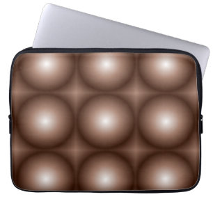 Geometrische 3D Cirkel Donkerbruin Mocha Mousse Wi Laptop Sleeve