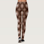 Geometrische 3D Cirkel Donkerbruin Mocha Mousse Wi Leggings (Achterkant)