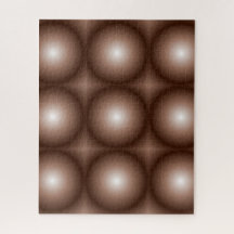 Geometrische 3D Cirkel Donkerbruin Mocha Mousse Wi