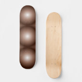 Geometrische 3D Cirkel Donkerbruin Mocha Mousse Wi Persoonlijk Skateboard (Voorkant)