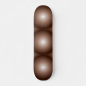 Geometrische 3D Cirkel Donkerbruin Mocha Mousse Wi Persoonlijk Skateboard (Voorkant)
