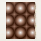 Geometrische 3D Cirkel Donkerbruin Mocha Mousse Wi Planner (Achterkant)