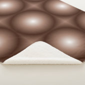 Geometrische 3D Cirkel Donkerbruin Mocha Mousse Wi Sherpa Deken (3/4)