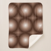Geometrische 3D Cirkel Donkerbruin Mocha Mousse Wi Sherpa Deken (Voorkant)