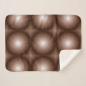 Geometrische 3D Cirkel Donkerbruin Mocha Mousse Wi Sherpa Deken (Voorkant (horizontaal))