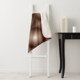 Geometrische 3D Cirkel Donkerbruin Mocha Mousse Wi Sherpa Deken