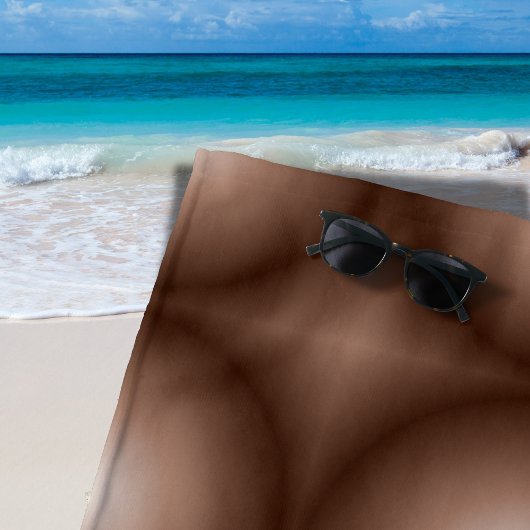 Geometrische 3D Cirkel Donkerbruin Mocha Mousse Wi Strandlaken