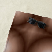 Geometrische 3D Cirkel Donkerbruin Mocha Mousse Wi Strandlaken (In situ)
