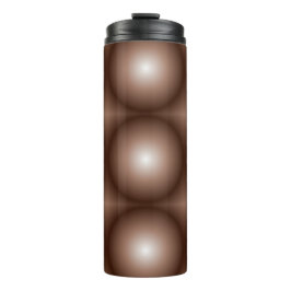 Geometrische 3D Cirkel Donkerbruin Mocha Mousse Wi Thermosbeker