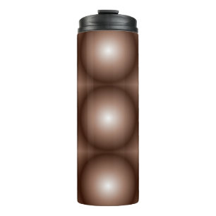 Geometrische 3D Cirkel Donkerbruin Mocha Mousse Wi Thermosbeker