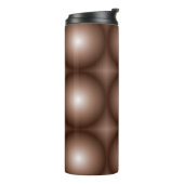 Geometrische 3D Cirkel Donkerbruin Mocha Mousse Wi Thermosbeker (Gedraaid links)