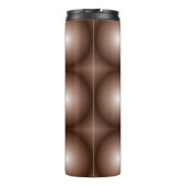 Geometrische 3D Cirkel Donkerbruin Mocha Mousse Wi Thermosbeker (Achterkant)