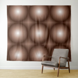 Geometrische 3D Cirkel Donkerbruin Mocha Mousse Wi Wandkleed