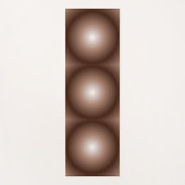 Geometrische 3D Cirkel Donkerbruin Mocha Mousse Wi Yogamat (Voorkant)