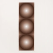 Geometrische 3D Cirkel Donkerbruin Mocha Mousse Wi Yogamat (Achterkant)