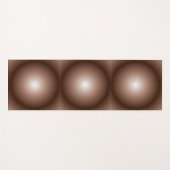 Geometrische 3D Cirkel Donkerbruin Mocha Mousse Wi Yogamat (Voorkant (horizontaal))