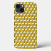 Geometrische 3d Cube abstract Design Yellow Case-Mate iPhone Case (Achterkant)