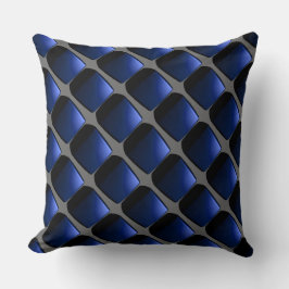 Geometrische 3d Design Modern Blue Grey Art Pillow Kussen