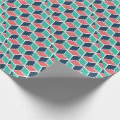 Geometrische 3D Kubus Patroon Wrapping Paper - Mod Cadeaupapier (Hoek)