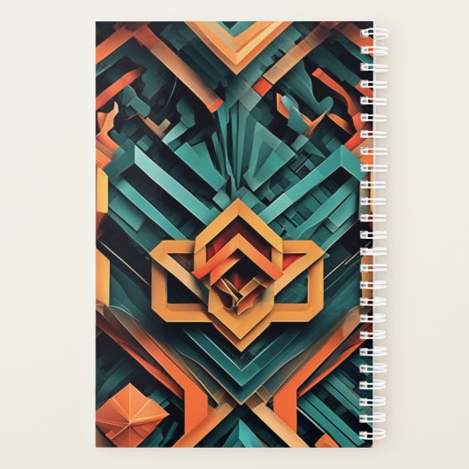 Geometrische 3D-papierplanner Planner (Achterkant)