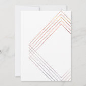 Geometrische 5x7 huwelijksuitnodiging kaart (Achterkant)