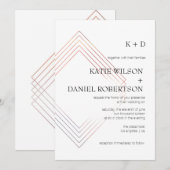 Geometrische 5x7 huwelijksuitnodiging kaart (Voorkant / Achterkant)