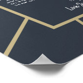 geometrische 60 redenen die we van je houden goud poster (Hoek)