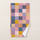 Geometrische aarde van het kleurenbord Paars Bad Handdoek (Handdoek)