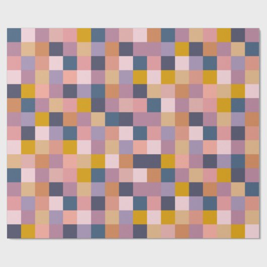 Geometrische aarde van het kleurenbord Paars Cadeaupapier (Vlak)