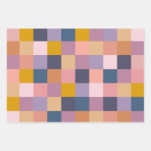 Geometrische aarde van het kleurenbord Paars Inpakpapier Vel (Voorkant 3)