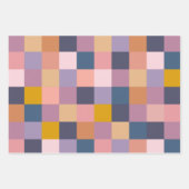 Geometrische aarde van het kleurenbord Paars Inpakpapier Vel (Voorkant 2)