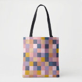 Geometrische aarde van het kleurenbord Paars Tote Bag (Voorkant)